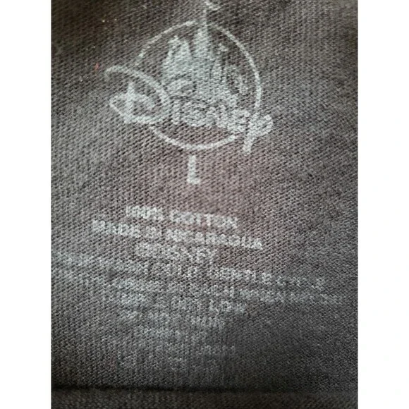 Walt Disney World 71 Retro Neon Black Rainbow Color Cotton T-shirt Women's Sz L - Picture 5 of 5